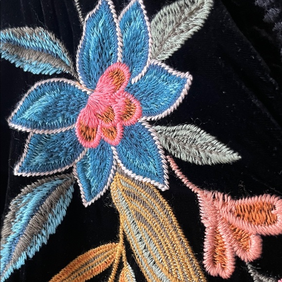 Johnny Was Black Dress with Floral Embroidery - Picture 5 of 7